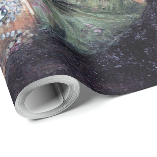 ジョン・ウィリアム・ウォーターハウスのレディとバラ ラッピングペーパー (ロールコーナー)