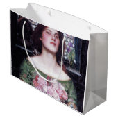 ジョン・ウィリアム・ウォーターハウスのレディとバラ ラージペーパーバッグ (裏面アングル)