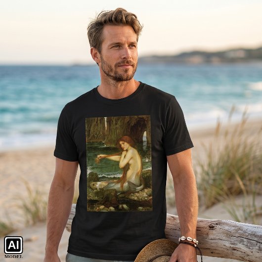 ジョン・ウィリアム・ウォーターハウスの人魚 Tシャツ