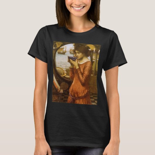 ジョン・ウィリアム・ウォーターハウスの描く運命 Tシャツ (正面)