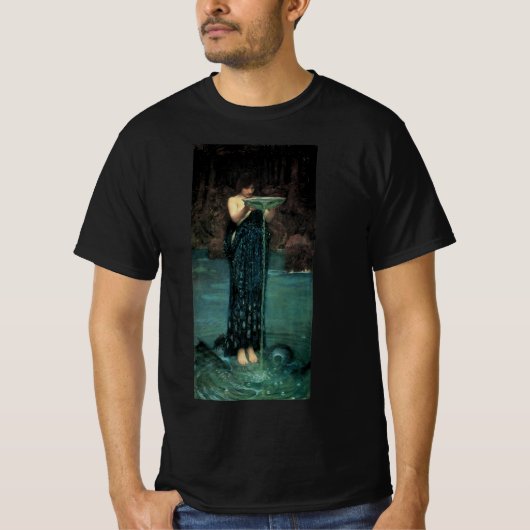 ジョン・ウィリアム・ウォーターハウスの『忌むべきキルケ』 Tシャツ (正面)