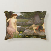 ジョン・ウィリアム・ウォーターハウス著エコーそしてスイセン アクセントクッション (正面)