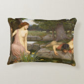 ジョン・ウィリアム・ウォーターハウス著エコーそしてスイセン アクセントクッション (裏面)