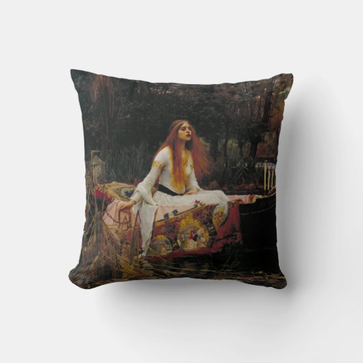 ジョン・ウィリアム・ウォーターハウス著エシャロットの女性 クッション (正面)