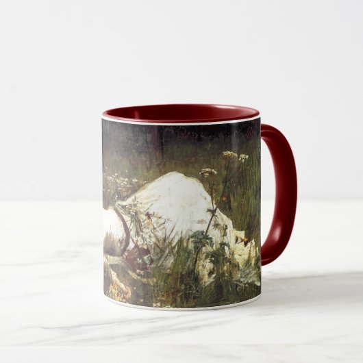 ジョン・ウィリアム・ウォーターハウス-オフェリア1889年 マグカップ (正面右)