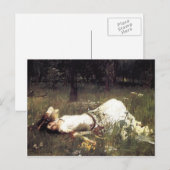 ジョン・ウィリアム・ウォーターハウス – オフェリア ポストカード (正面/裏面)