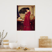 ジョン・ウィリアム・ウォーターハウス「クリスタルボール」 ポスター (キッチン)