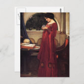 ジョン・ウィリアム・ウォーターハウス- クリスタルボール ポストカード (正面/裏面)