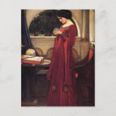 ジョン・ウィリアム・ウォーターハウス- クリスタルボール ポストカード (正面)