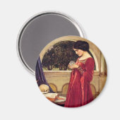 ジョン・ウィリアム・ウォーターハウス「クリスタルボール」 マグネット (正面/裏面)