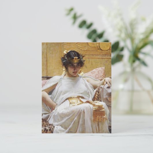 ジョン・ウィリアム・ウォーターハウス – クレオパトラ ポストカード (スタンド正面)