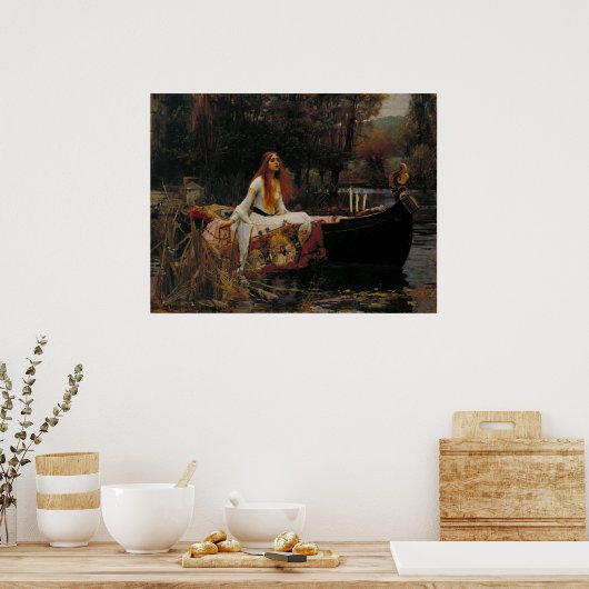 ジョン・ウィリアム・ウォーターハウス – シャロット夫人 ポスター (キッチン)