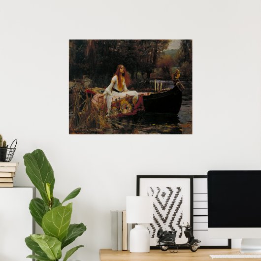 ジョン・ウィリアム・ウォーターハウス – シャロット夫人 ポスター (ホームオフィス)