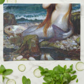 ジョン・ウィリアム・ウォーターハウス・マーメイド キッチンタオル (折り畳み)