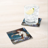 ジョン・ウィリアム・ウォーターハウス・マーメイド スクエアペーパーコースター (インサイチュ)