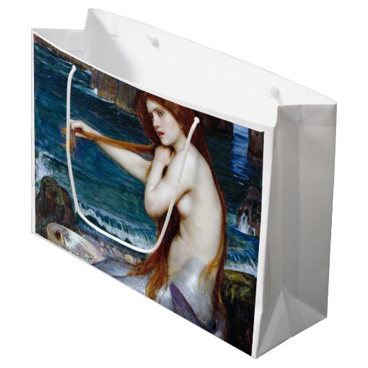 ジョン・ウィリアム・ウォーターハウス・マーメイド ラージペーパーバッグ (正面アングル)