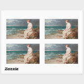 ジョン・ウィリアム・ウォーターハウス – ミランダ 長方形シール (シート)