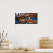 ジョン・ウィリアム・ウォーターハウス・ユリシーズとサイレン ポスター (キッチン)