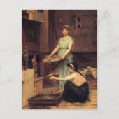 ジョン・ウィリアム・ウォーターハウス – 世帯神々 ポストカード (正面)