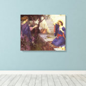 ジョン・ウィリアム・ウォーターハウス – 受胎告知 キャンバスプリント (インサイチュ (ウッドフロア))