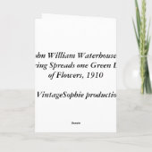 ジョン・ウィリアム・ウォーターハウス – 春・スプレッド… カード (裏面)