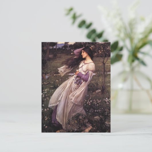 ジョン・ウィリアム・ウォーターハウス - 風の花 ポストカード (スタンド正面)