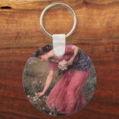 ジョン・ウィリアム・ウォーターハウス – Narcissus -ファインアート キーホルダー (正面)