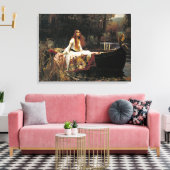 ジョン・ウィリアム・ウォーターハウスThe Lady Of Shalott キャンバスプリント (インサイチュ (リビング))