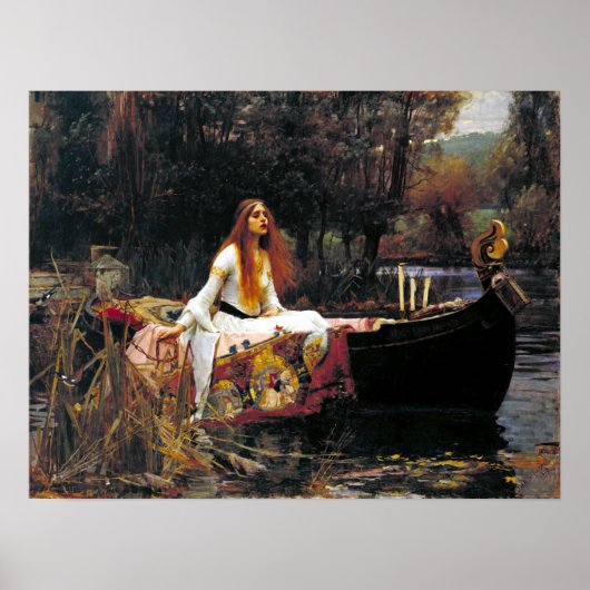 ジョン・ウィリアム・ウォーターハウスThe Lady of Shalott ポスター (正面)