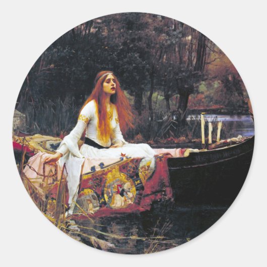 ジョン・ウィリアム・ウォーターハウスThe Lady Of Shalott ラウンドシール (正面)