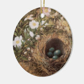 ジョン・ウィリアム・ヒルの「鳥の巣と野ばら」 セラミックオーナメント (左)