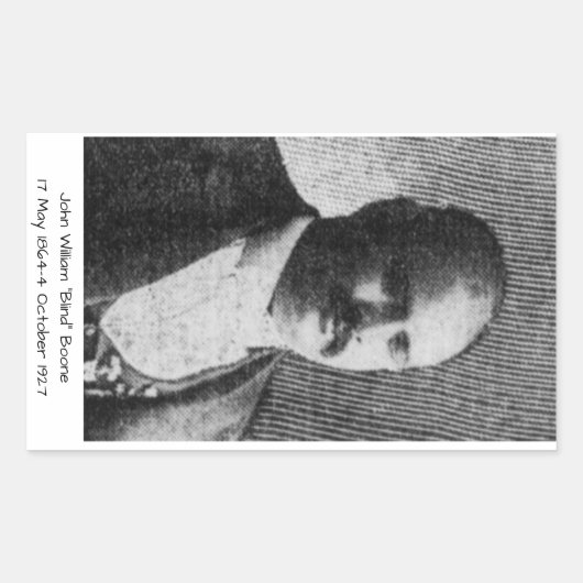 ジョン・ウィリアム「ブラインド」ブーン 長方形シール (正面)