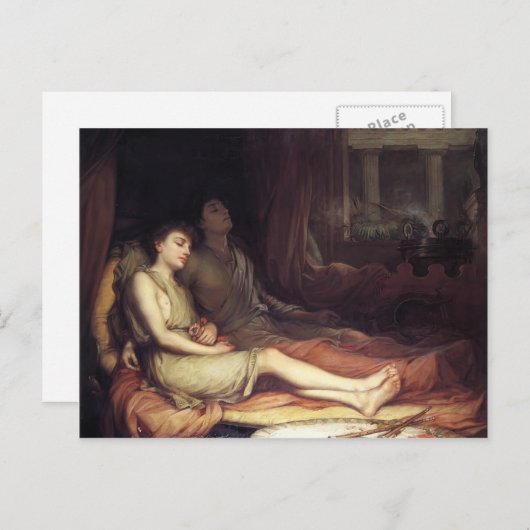ジョン・ウォーターハウス – 眠りと彼の異母兄弟の死 ポストカード (正面/裏面)