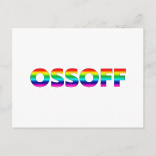 ジョン・オッソフ・ジョージア上院ランオフプライドlgbt ポストカード