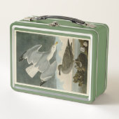 ジョン・オードボンの『アメリカの鳥』からのニシン・カモメ メタルランチボックス (正面)