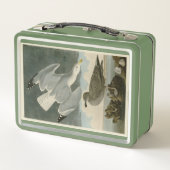 ジョン・オードボンの『アメリカの鳥』からのニシン・カモメ メタルランチボックス (裏面)