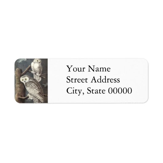 ジョン・オードボン・スノーウィークフクロウ ラベル (正面)