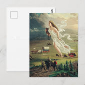 ジョン・ガストの「アメリカの進歩」 ポストカード (正面/裏面)