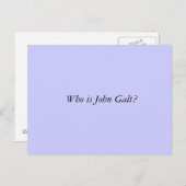 ジョン・ガルトって誰だ? ポストカード (正面/裏面)