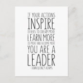 ジョン・クインシー・アダムス, あなたの行動が他の人を刺激するならば ポストカード (正面)