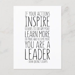 ジョン・クインシー・アダムス, あなたの行動が他人に感動を与えれば ポストカード