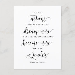 ジョン・クインシー・アダムス, あなたの行動が他人に感動を与えれば ポストカード
