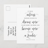 ジョン・クインシー・アダムス, あなたの行動が他人に感動を与えれば ポストカード (正面/裏面)