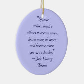 ジョン・クインシー・アダムス・リーダーシップ・引用文 セラミックオーナメント (右)