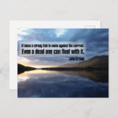 ジョン・クロウ感動的引用文「強い魚」 ポストカード (正面/裏面)