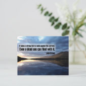 ジョン・クロウ感動的引用文「強い魚」 ポストカード (スタンド正面)