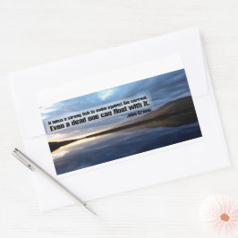 ジョン・クロウ感動的引用文「強い魚」 長方形シール