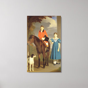 ジョン・グビンズ・ニュートンと彼の姉妹メアリー、1832年～33年 キャンバスプリント