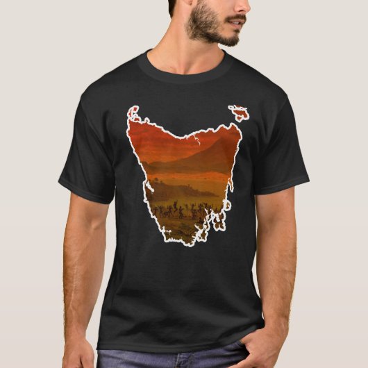 ジョン・グラバー・ファン・ディエンマンのランドタスマニア先住民 Tシャツ (正面)