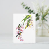 ジョン・グールドのピンクのランとハミングバード ポストカード (スタンド正面)